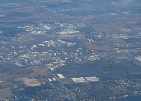 View towards Crescent Park and Airport North (my hotel is in the middle there somewhere)